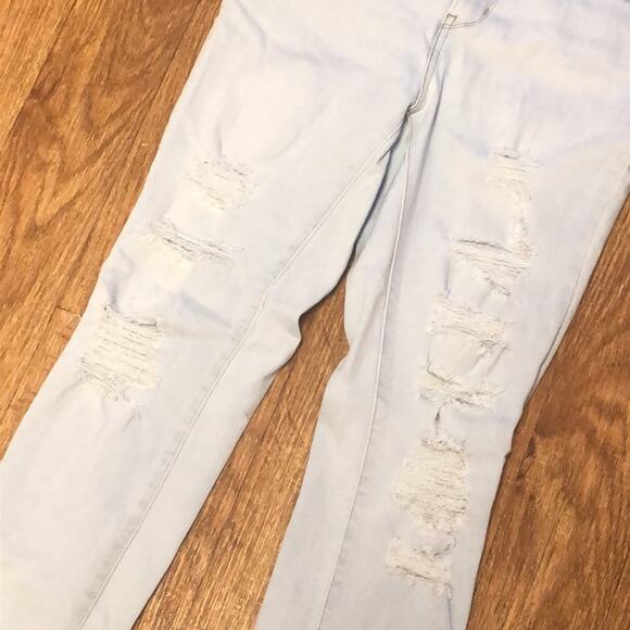 Levi’s 721 High Rise Skinny Distressed Light Wash Denim Jeans Size 28 - Picture 5 of 16